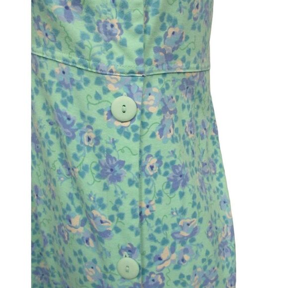 Tikan Trading Company Floral Maxi Dress Sz S-M Side Button Empire Key West Fl - Picture 5 of 7